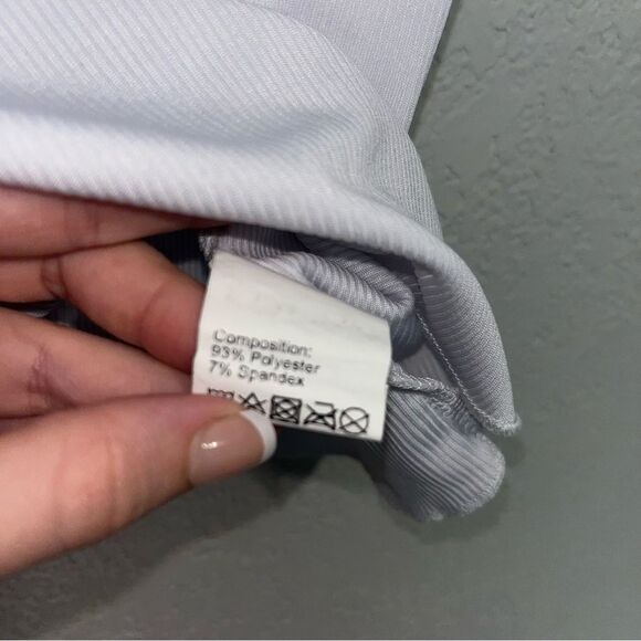 White Cropped Ribbed Tank Top - Picture 5 of 7